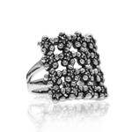 Large Square "Quilt" Marcasite Ring Large Square "Quilt" Marcasite Ring